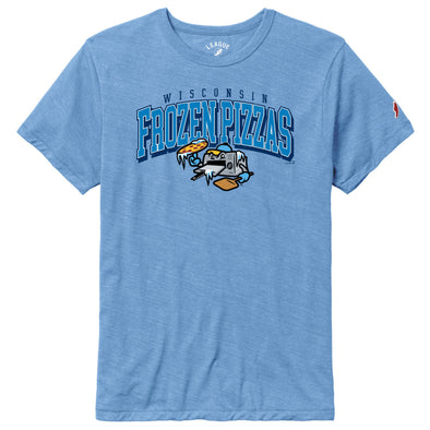 Frozen Pizzas League Heather Power Blue Victory Falls Tee