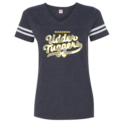 Women's Vintage Navy Udder Tuggers Sporty Tee
